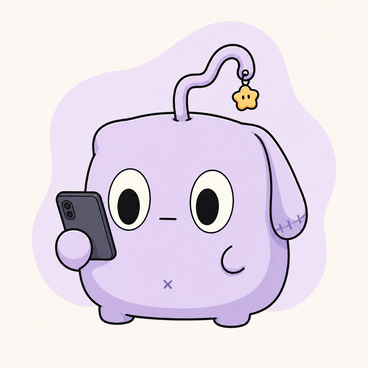 DANGL holding a phone